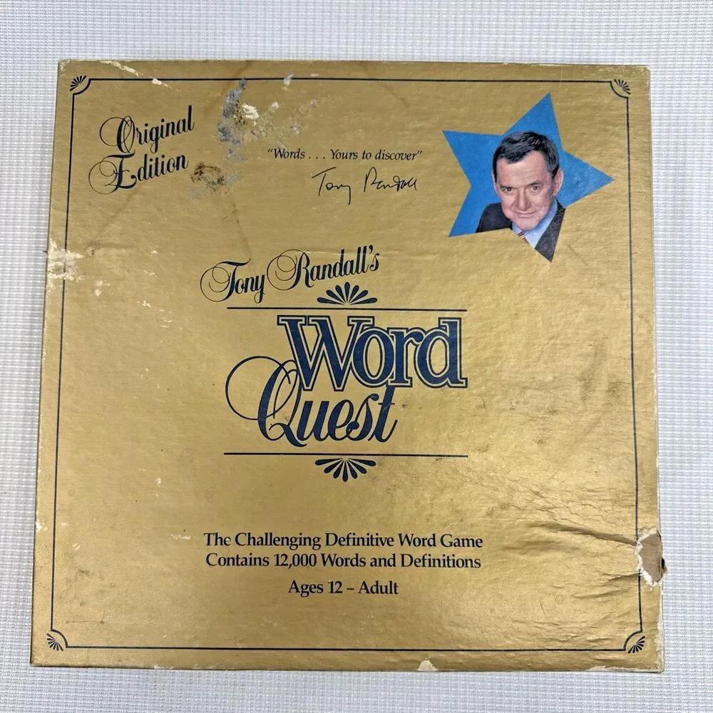 Vintage Tony Randall's Word Quest Board Game -  (1984)